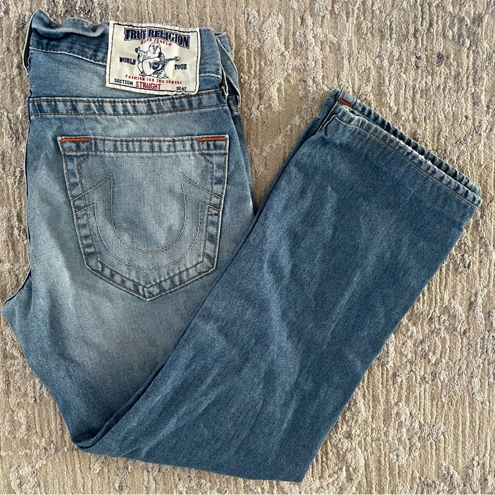 True Religion - All cotton straight leg jeans Size 31x27